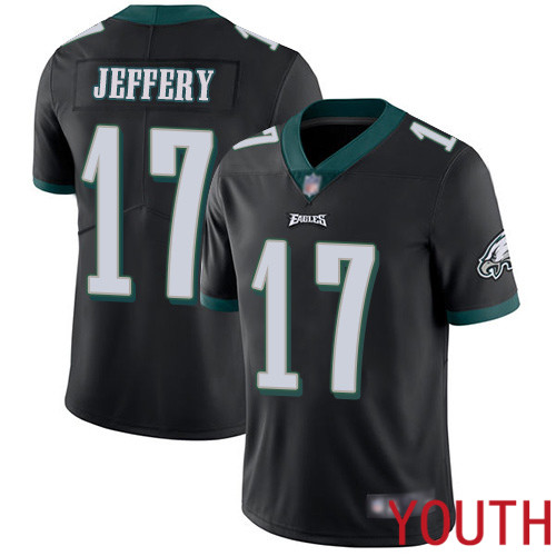 Youth Philadelphia Eagles #17 Alshon Jeffery Black Alternate Vapor Untouchable NFL Jersey Limited Player Football->youth nfl jersey->Youth Jersey